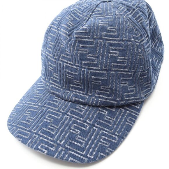 Fendi Cap FF Logo Blue Denim Cap main image 5